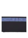 Ferragamo Scarf With Lettering Logo In Blue