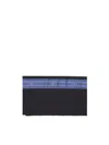 Ferragamo Scarf With Lettering Logo In Grigio/avio