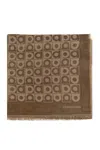 Ferragamo Scarf With Monogram In Brown