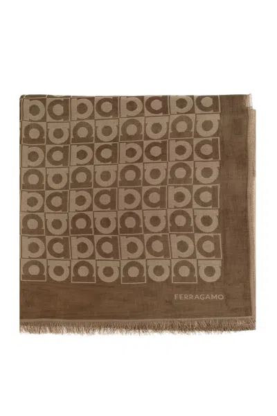 FERRAGAMO FERRAGAMO SCARF WITH MONOGRAM