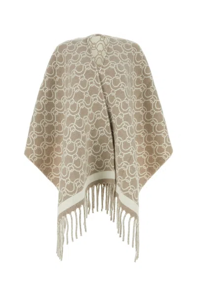 FERRAGAMO EMBROIDERED WOOL CAPE