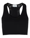 Ferragamo Scoop Neck Cropped Top In Black