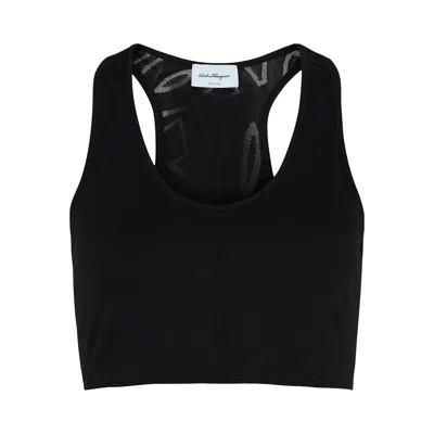 Pre-owned Ferragamo Scoop Neck Cropped Top 'black' | Women's Size S