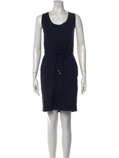 Pre-owned Ferragamo Scoop Neck Knee-length Dress In Black