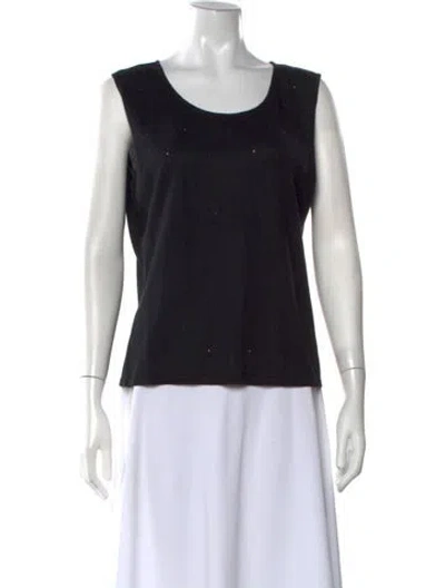 Pre-owned Ferragamo Scoop Neck Sleeveless Top In Black