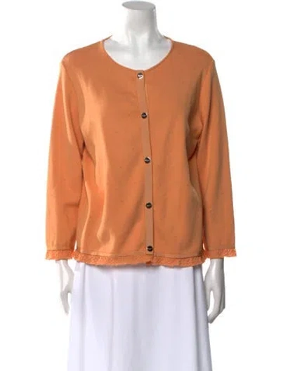 Pre-owned Ferragamo Scoop Neck Sweater In Orange