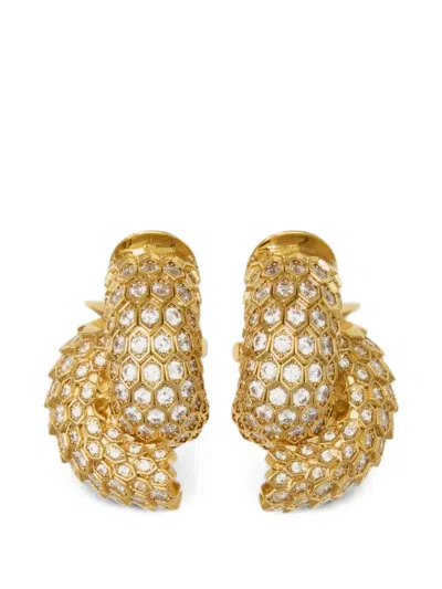 Ferragamo Sculptural Earrings In Gold