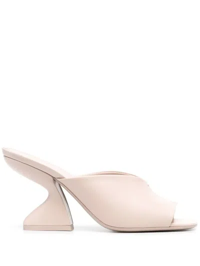 Ferragamo Sculptural Heel Mule Heel In Neutral
