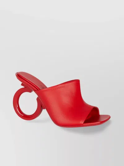 FERRAGAMO SCULPTURAL HEEL OPEN TOE SANDALS