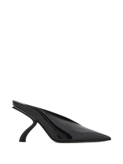 FERRAGAMO S-SHAPED HEEL MULE