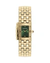 Ferragamo Secret Watch, 19mm X 30mm In Green/gold