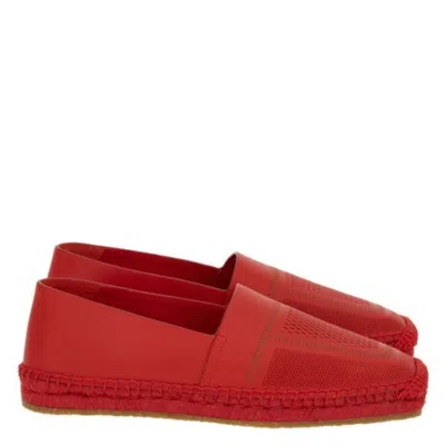 Ferragamo Seda Leather Espadrilles In Animal Print