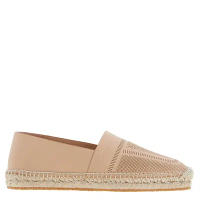 Ferragamo Seda Leather Espadrilles, Size 7 C In Neutral