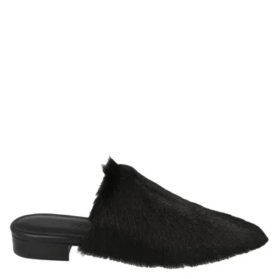 Ferragamo Selestina Fur Mules In Black