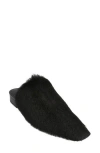 Ferragamo Selestina Genuine Hair Mule In Black
