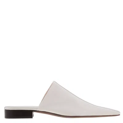 Ferragamo Selestina Stripe-detail Mules In White