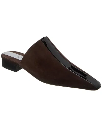 Ferragamo Selestina Suede & Leather Mule In Brown