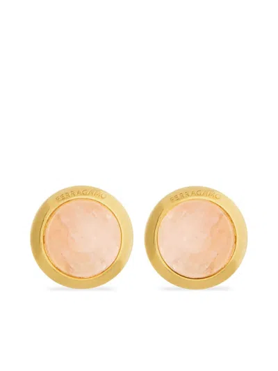 Ferragamo Earrings With Semi-precious Stone In Pink