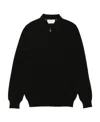 Ferragamo Semi-zipper Sweater In Black