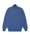 Ferragamo Semi-zipper Sweater In Blue