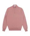 Ferragamo Semi-zipper Sweater In Pink