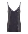Ferragamo Sequined Vest In Gray