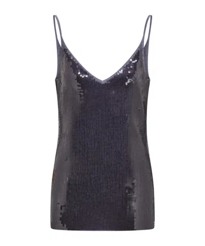 Ferragamo Sequined Vest In Gray