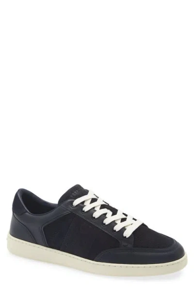 Ferragamo Gancini Panelled Leather Sneakers In Black