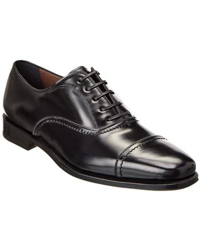 Ferragamo Seul Leather Oxford In Black