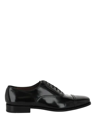 Ferragamo Seul Leather Oxfords In Black