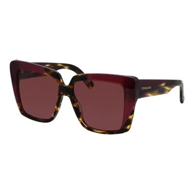 Ferragamo Sf 1060sn 215 55mm Womens Square Sunglasses In Brown