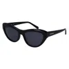 Ferragamo Classic Logo Tea Cup 55mm Cat Eye Sunglasses In Black