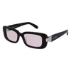 Ferragamo Gancini Evolution 52mm Rectangular Sunglasses In Black