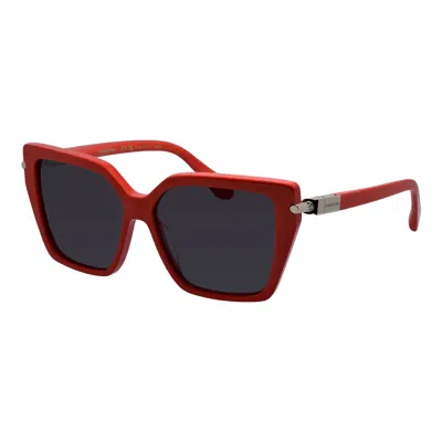 Ferragamo Sf 1106s 600 57mm Womens Butterfly Sunglasses In Brown