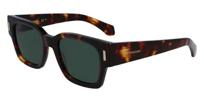 Ferragamo Sf 2010s 242 Men's Sunglasses Tortoiseshell Size 52 In Brown