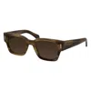 Ferragamo Sf 2010s 319 52mm Mens Square Sunglasses In Brown