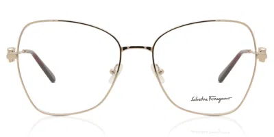 Ferragamo Sf 2221 Women's Glasses, Gold, Size 55