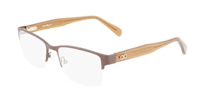 Ferragamo Sf 2222 Men's Glasses, Brown, Size 54 In Yellow