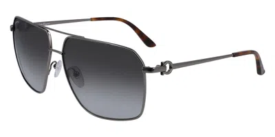 Ferragamo Grey Gradient Navigator Men's Sunglasses Sf238s 069 62 In Gray