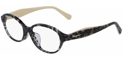 Ferragamo Sf 2856a Asian Fit Women's Glasses, Tortoiseshell, Size 52 In Gray