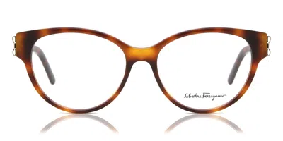 Ferragamo Sf 2863 214 Women's Glasses Tortoiseshell Size 53 - Free Lenses - Blue Light Block Available In Brown