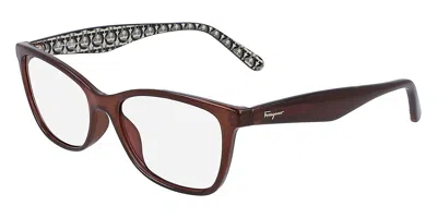 Ferragamo Sf 2866 210 Women's Glasses Brown Size 54 - Free Lenses - Blue Light Block Available