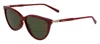 Ferragamo Green Cat Eye Ladies Sunglasses Sf2870s 604 55 In Red