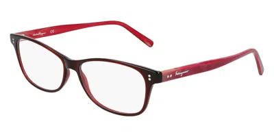 Ferragamo Sf 2910 Men's Glasses, Clear, Size 55 In Red