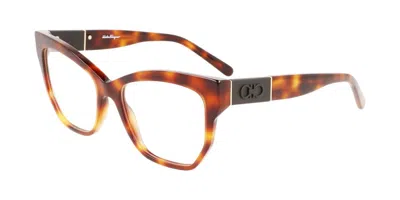 Ferragamo Sf 2936 Women's Glasses, Tortoiseshell, Size 54 In Brown
