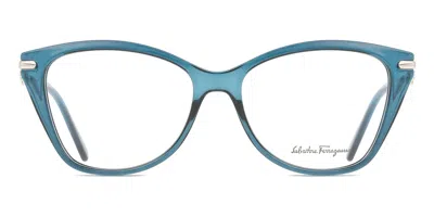 Ferragamo Sf 2937r Women's Glasses, Blue, Size 54