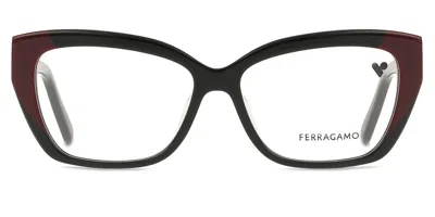 Ferragamo Sf 2938n Asian Fit Women's Glasses, Burgundy, Size 53 In Brown