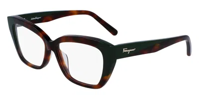 Ferragamo Sf 2938n Asian Fit Women's Glasses, Tortoiseshell, Size 53