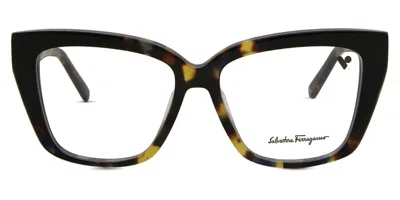 Ferragamo Sf 2939 Women's Glasses, Tortoiseshell, Size 54 In Yellow