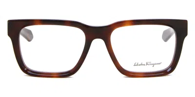Ferragamo Sf 2941 Men's Glasses, Tortoiseshell, Size 54 In Brown